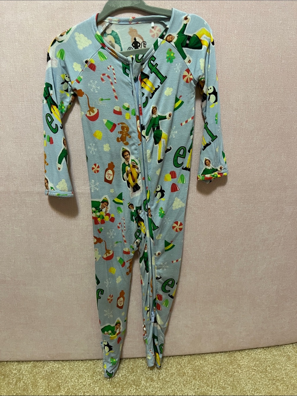 Bums & Roses Buddy the Elf™ Convertible Romper 12–18M Bamboo
